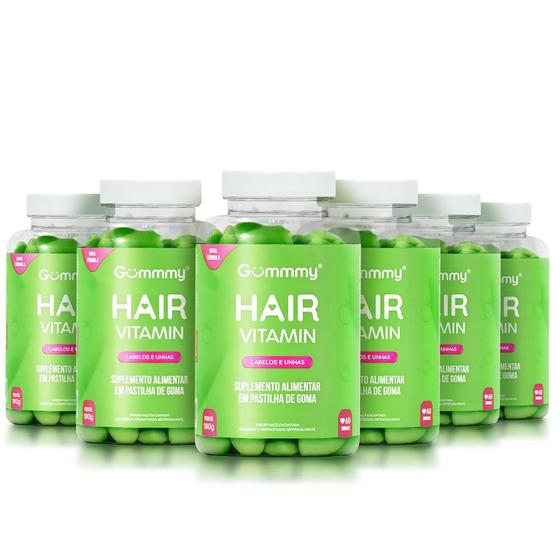 Imagem de Kit 6 Gummy Hair - Vitamina Para Cabelos E Unhas Em Goma