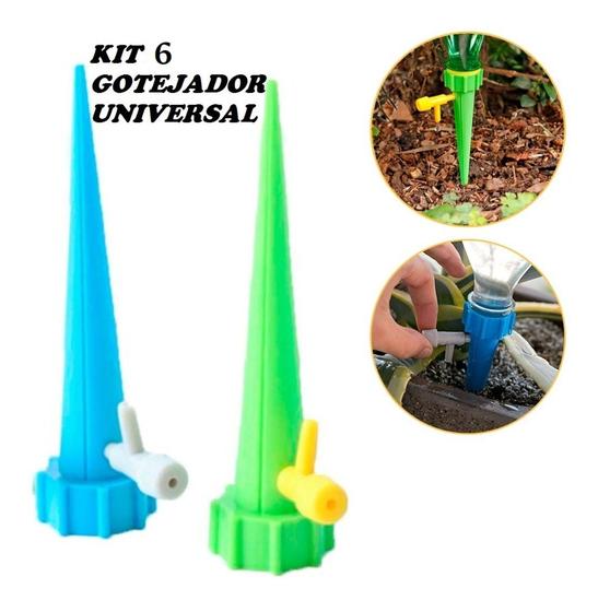 Imagem de Kit 6 Irrigadores Gotejadores Reguláveis Para Vasos Plantas Jardim