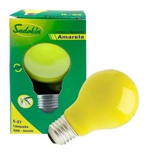 Imagem de Kit 6 Lâmpada Anti Inseto Amarela Bulbo 60w - 220V Sadokin