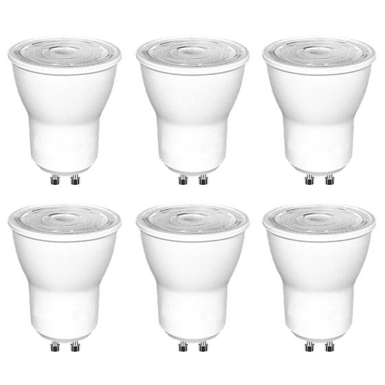 Imagem de Kit 6 Lampada Led Mini Dicroica Mr11 Gu10 4W Branco Neutro