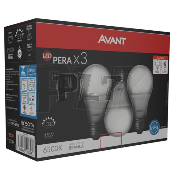 Kit 6 Lâmpadas Led 15w Bulbo Soquete E27 Bivolt - Avant Menor preço em Kit 6 Lâmpadas Led 15w Bulbo Soquete E27 Bivolt - Avant