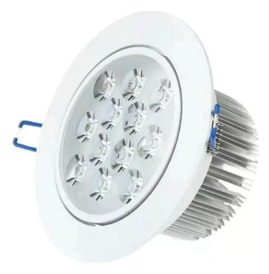 Imagem de Kit 6 Lâmpadas Spot Led 12W Embutir Redonda Bco Frio Bivolt