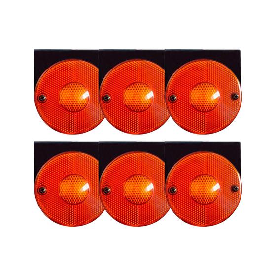 Imagem de Kit 6 Lanternas Lateral 85mm Randon Âmbar Sem Conector