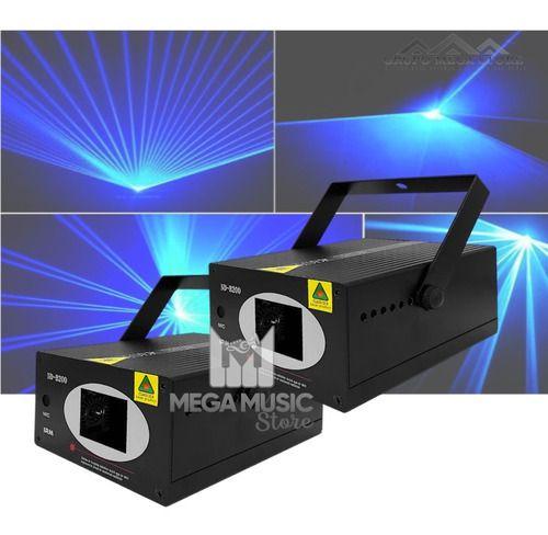 Imagem de Kit 6 Laser Azul Holografico Tipo B500 200mw Festa Dj Sensor Ritmo
