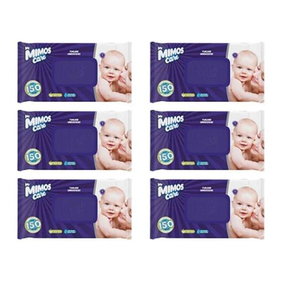 Imagem de KIT 6 Lenços Toalhas Umedecidas com 150UN - My Mimos Care
