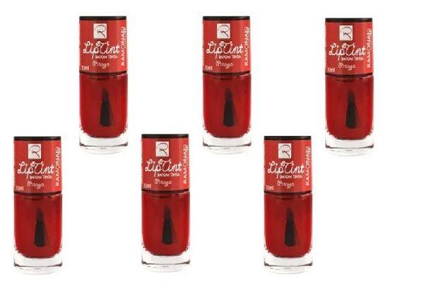 Imagem de Kit 6 Lip Tint Labial Cor 04 Pitaya 10ml - Ramona Make Up