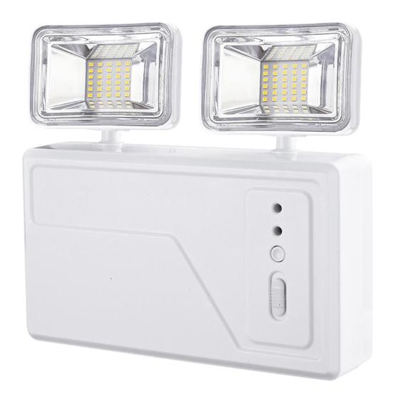 Imagem de Kit 6 Luminária Emergência Bloco Autônomo LED 2 Faróis 18W 3000 lm 100-240V