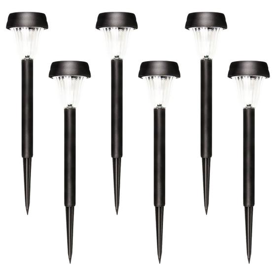 Kit 6 Luminárias Solar LED Espeto Jardim Decoração Externo Menor preço em Kit 6 Luminárias Solar LED Espeto Jardim Decoração Externo