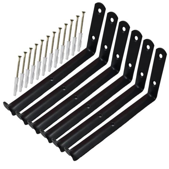 Kit 6 Mão Francesa Suporte Prateleira Invertido 15 cm Menor preço em Kit 6 Mão Francesa Suporte Prateleira Invertido 15 cm