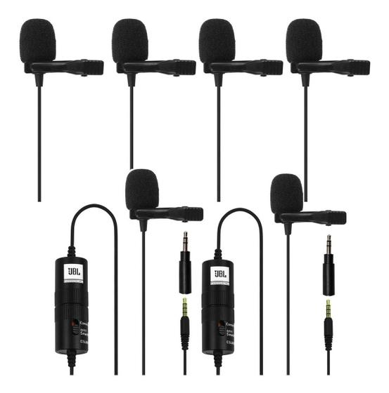 Imagem de Kit 6 Microfones de Lapela JBL CSLM20B Bateria - Preto