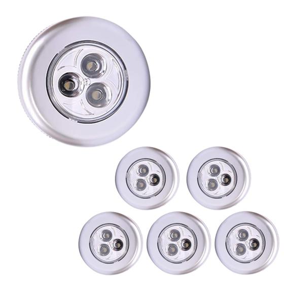 Imagem de Kit 6 Mini Luminária Led Para Decoração Multiuso Com Fita Adesiva