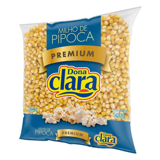 Imagem de Kit 6 Pacotes Milho Para Pipoca Dona Clara - Premium 500G