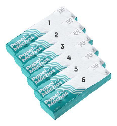 Imagem de Kit 6 Papel Para Mechas Standard 11x47cm 1080 Folhas