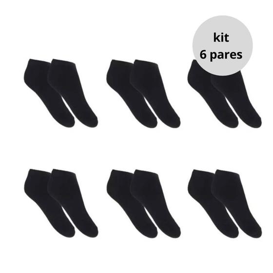 Imagem de Kit 6 pares de meias soquete esporte básica novidade