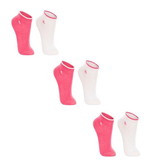 Imagem de Kit 6 Pares Meia Infantil Lupo Lisa Algodão Branca