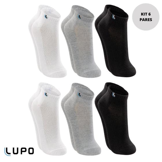 Kit 6 Pares Meia Meias Lupo Cano Curto Médio Algodão Masculina Original 3225 Menor preço em Kit 6 Pares Meia Meias Lupo Cano Curto Médio Algodão Masculina Original 3225