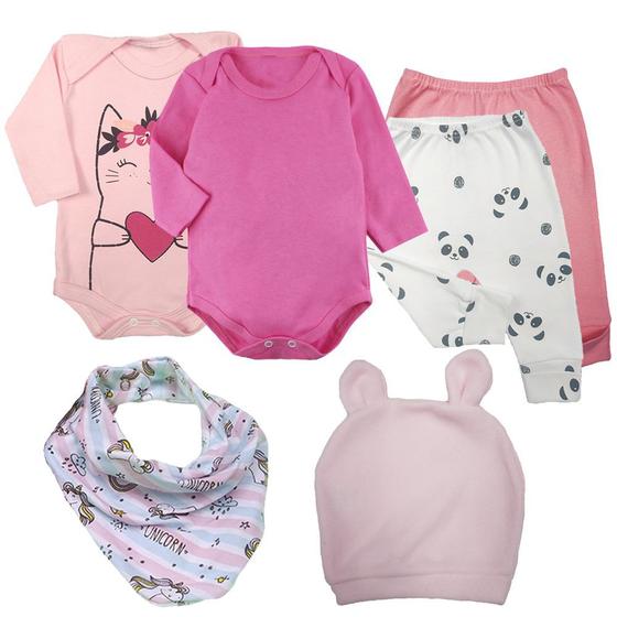 Imagem de Kit 6 Pçs Roupinha Bebê Para Presente Inverno Menino Menina