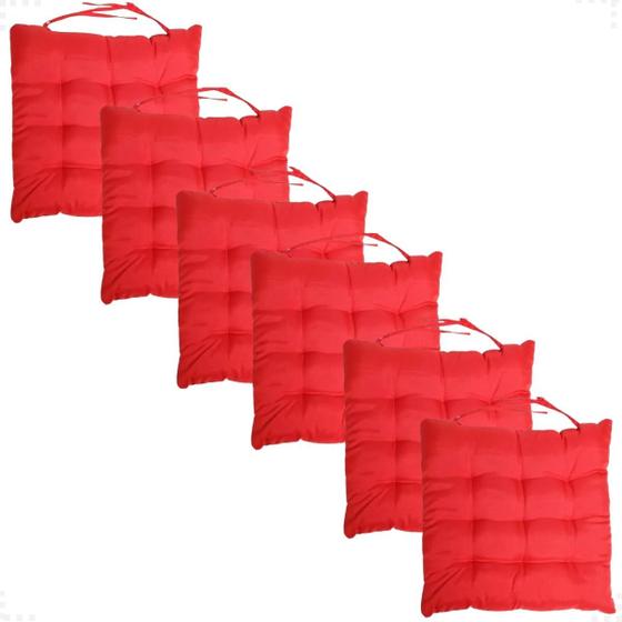 Imagem de Kit 6 Peças Futton 40x40cm Cores Diversa Futon Para Cadeiras Banquetas Pallets Decoração 