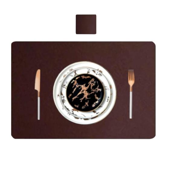 Imagem de Kit 6 Peças Jogo Americano Mesa Posta Sousplat Retangular