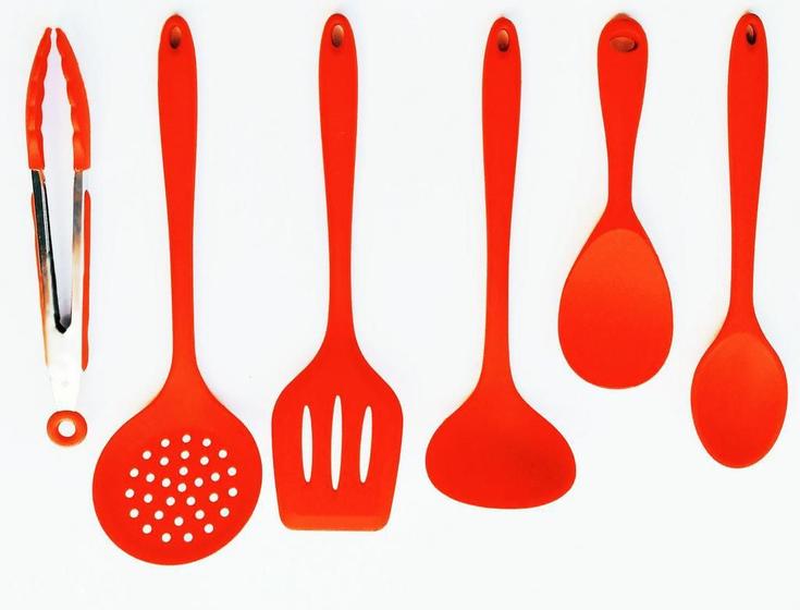 Imagem de Kit 6 Peças Silicone  - Vermelho