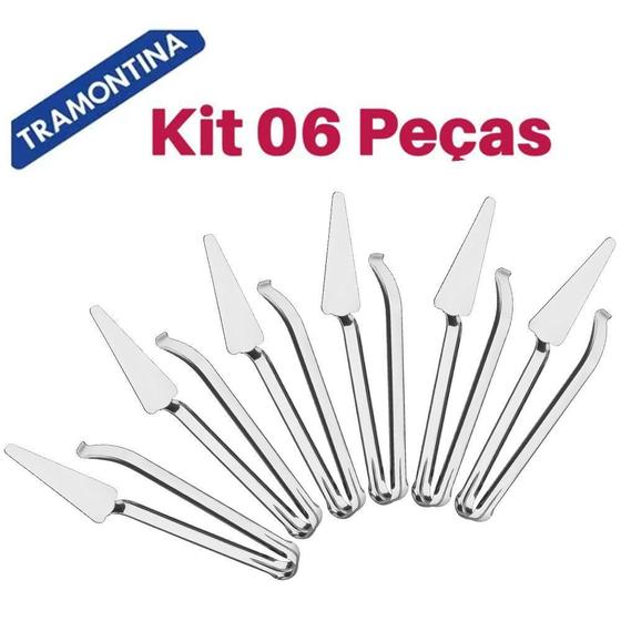 Imagem de Kit 6 Pegadores para Pizza Tramontina Utility em Aço Inox 63800862X6