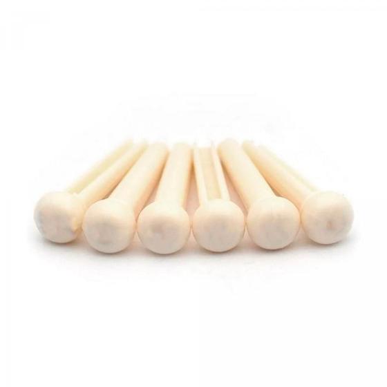 Imagem de Kit 6 Pinos para Violão Aço Dolphin Creme