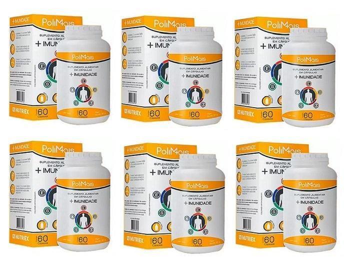 Kit Polimais Suplemento Alimentar Imunidade Zero Lactoze Nutriex Complemento Alimentar