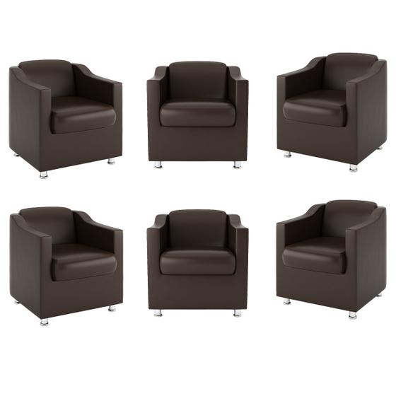 Imagem de Kit 6 Poltronas para Salão Recepção  Balaqui Decor