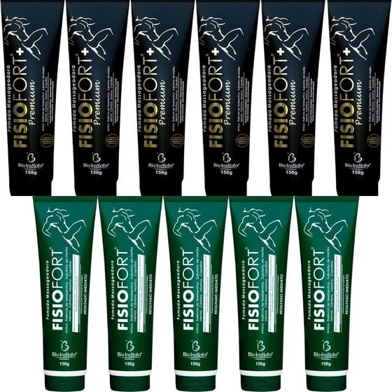 Imagem de Kit 6 Pomada Massageadora Fisiofort Premium 150g + 5 Pomada Massageadora Fisiofort 150g
