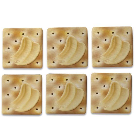 Imagem de Kit 6 Porta Copos Biscoito Cracker Cozinha Criativa
