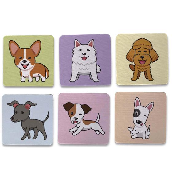 Imagem de Kit 6 Porta Copos Criativos Cachorros Kawaii