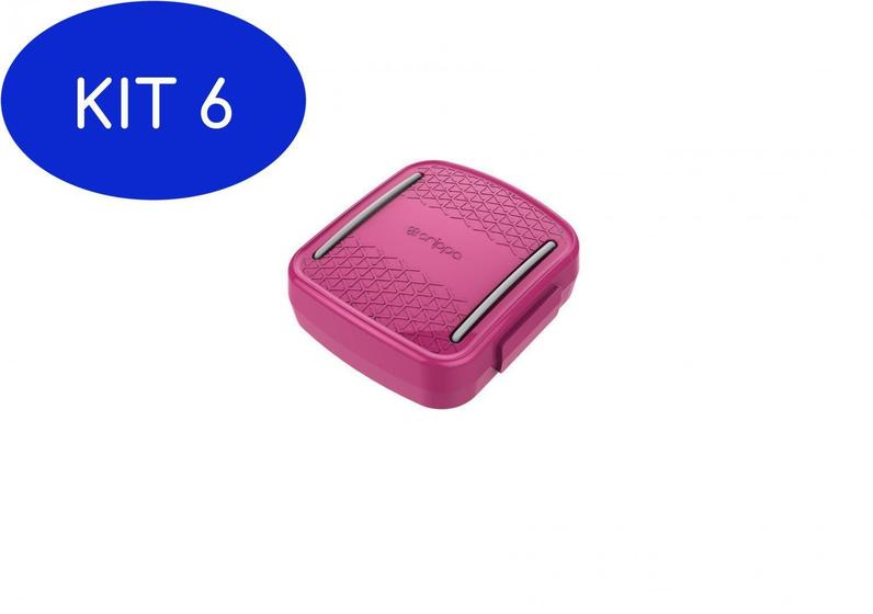 Imagem de Kit 6 Porta Cotonetes Cor Rosa Suporte De Banheiro Lavabo Crippa