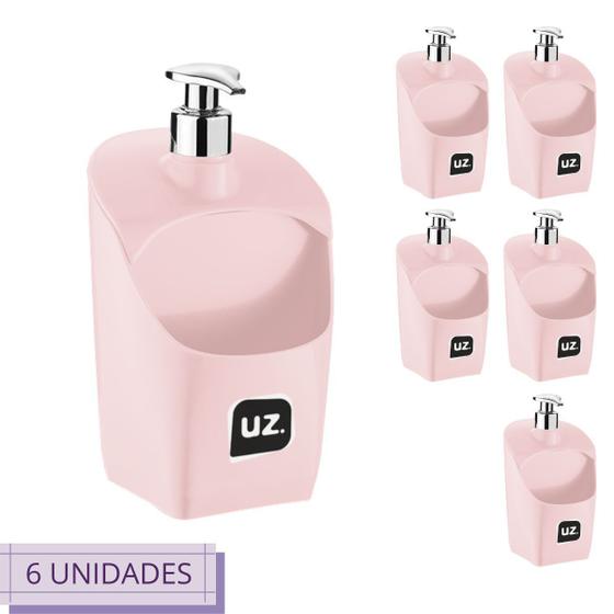 Imagem de Kit 6 Porta Sabão Líquido Rosa C válvula Metalizada UZ