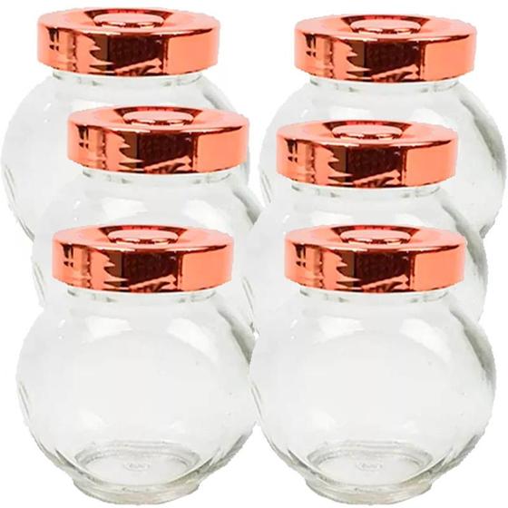 Imagem de Kit 6 Potes 180ml Vidro Potinho Porta Temperos e Condimentos Top de Linha!