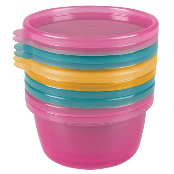 Imagem de Kit 6 Potes de Armazenamento 250ml Para Leite Materno e Papinha Livre de BPA Buba