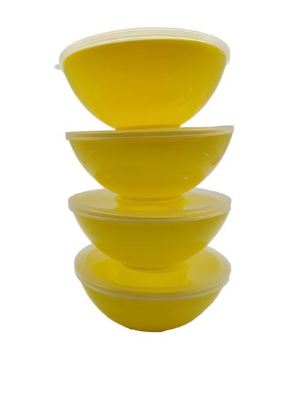 Imagem de Kit 6 Potes Redondo Com Tampa Marmita 600Ml Amarelo