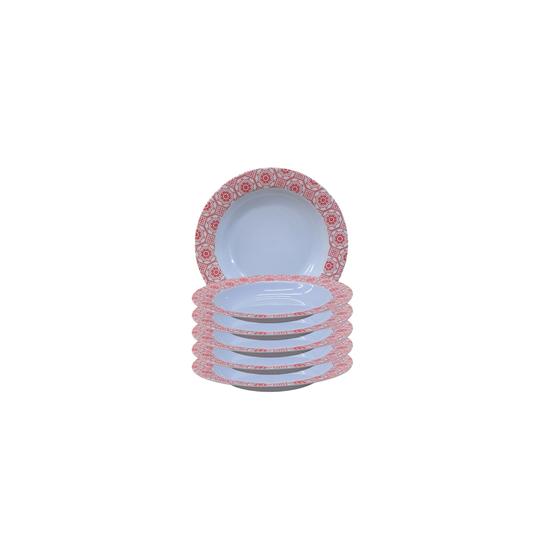 Imagem de Kit 6 Pratos 25cm Melamina Bar restaurante Buffet Sakes