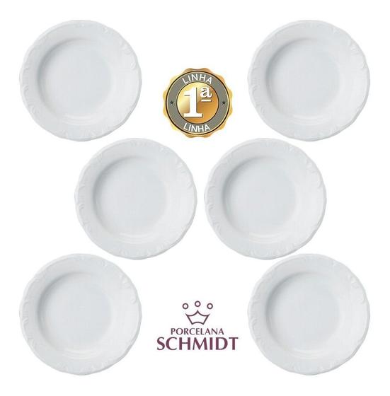 Imagem de Kit 6 Pratos De Porcelana Fundo Sopa Pomerode Schmidt