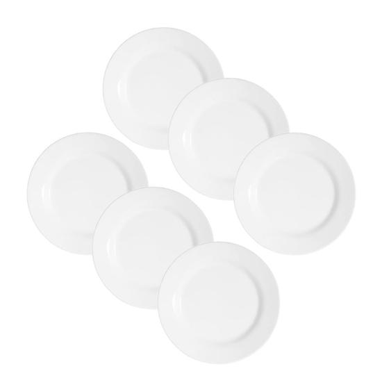 Kit 6 Pratos De Sobremesa Branco Melamina 20cm Buffet Hotel Menor preço em Kit 6 Pratos De Sobremesa Branco Melamina 20cm Buffet Hotel