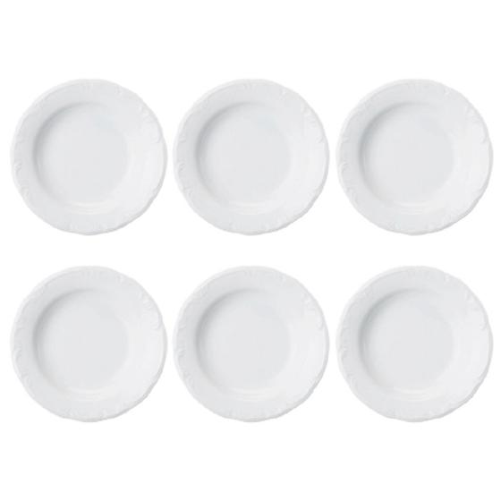 Imagem de Kit 6 Pratos Fundos Pomerode Branco Porcelana Schmidt