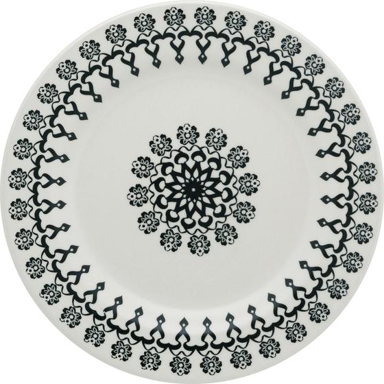 Imagem de Kit 6 Pratos Rasos Donna Folk Oxford Cerâmica 24cm