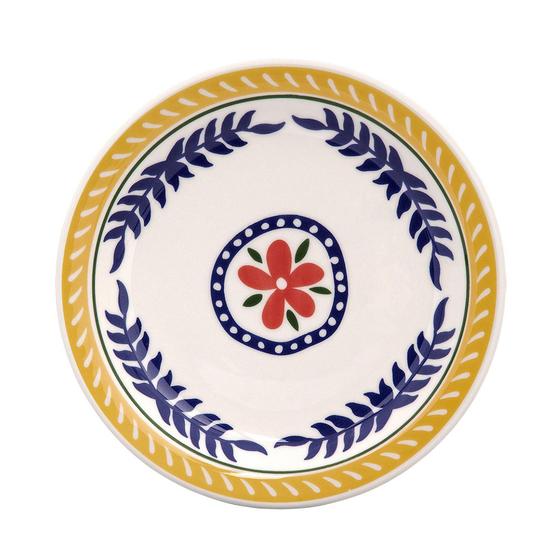 Imagem de Kit 6 Pratos Sobremesa Floreal Dolce Vita Cerâmica Oxford 20cm