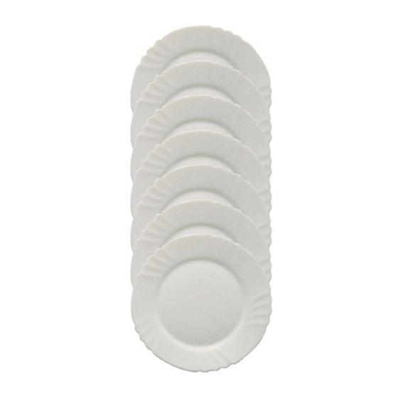 Kit 6 Pratos Sobremesa Louça Ebro Branco 20cm Bormioli Rocco Menor preço em Kit 6 Pratos Sobremesa Louça Ebro Branco 20cm Bormioli Rocco