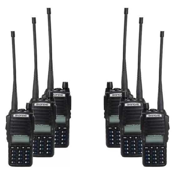 Kit 6 Rádio Comunicador Baofeng Bf-Uv-82 Com Nota Fiscal - Radio Comunicação Baofeng Uv82 Imagem de Kit 6 Rádio Comunicador Baofeng Bf-Uv-82 Com Nota Fiscal