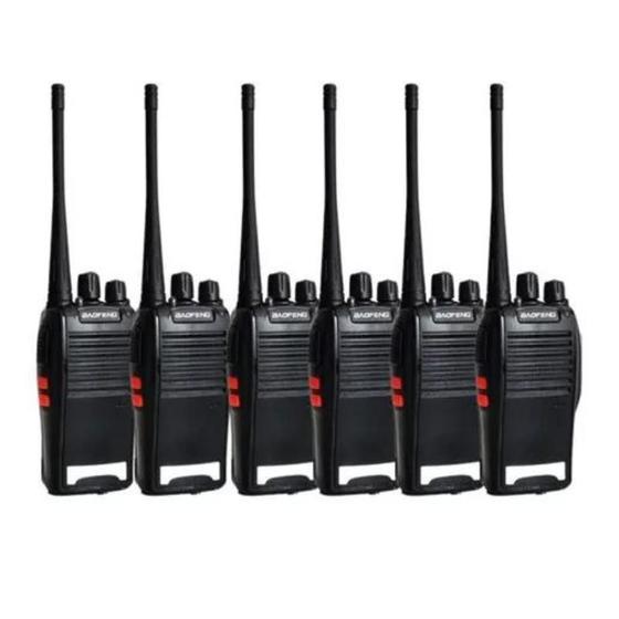 Imagem de Kit 6 Radio Walk Talk Comunicador 16 Ch 12km Baofeng 777s Cor Preto