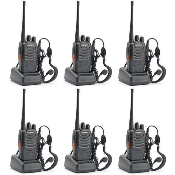 Imagem de Kit 6 Rádios Comunicador Walk Talk Baofeng - Bf - 777S