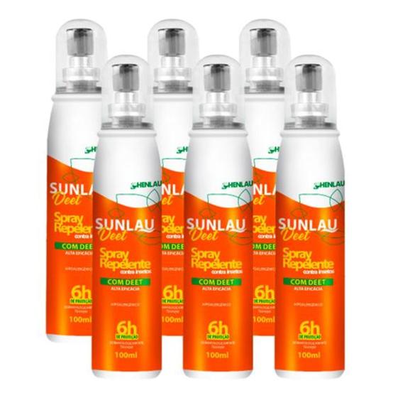 Imagem de Kit 6 Repelente Spray Contra Insetos Dengue 6h 100ml