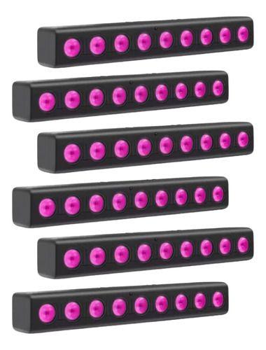 Imagem de Kit 6 Ribaltas Pixel 9 Leds Rgbw 4in1 Dmx C/controle Remoto