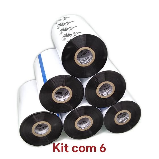 Imagem de Kit 6 Ribbon 110X450 Cera Ext S2B - PREMIUM