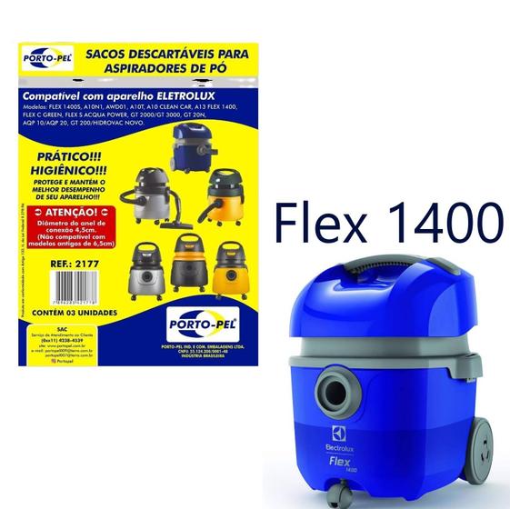 Imagem de Kit 6 Sacos Aspirador de Pó Electrolux - Flex 1400 (2177)